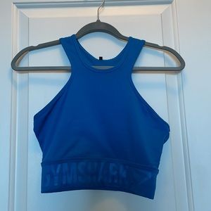 Gymshark blue crop tank